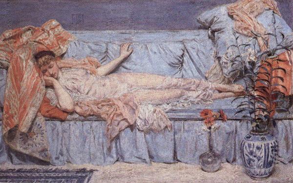 Simeon Solomon The Sleeprs,and the One that Watcheth Spain oil painting art